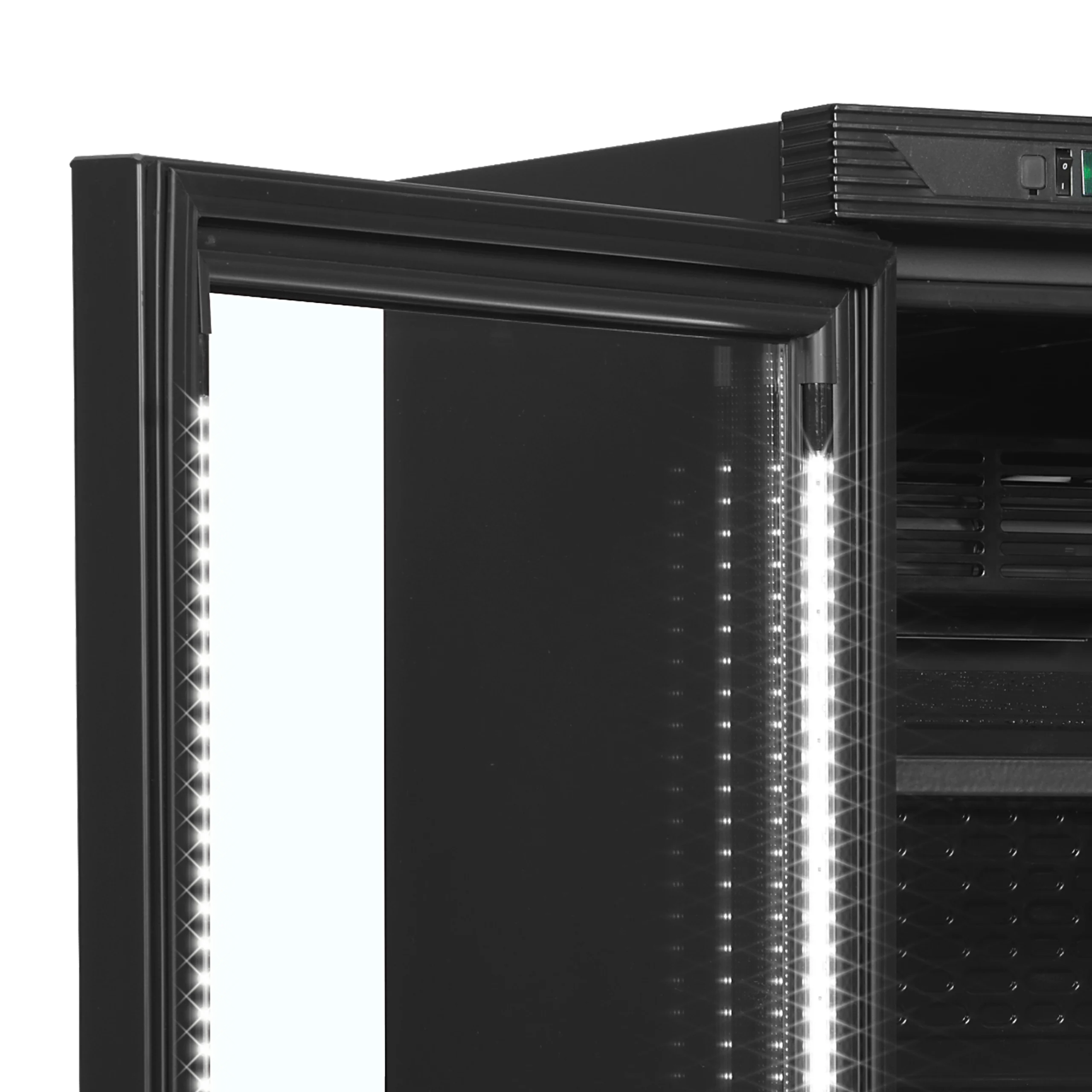 TEFCOLD CEV425 BLACK L/H – Flaskekøleskab, venstrehængt dør