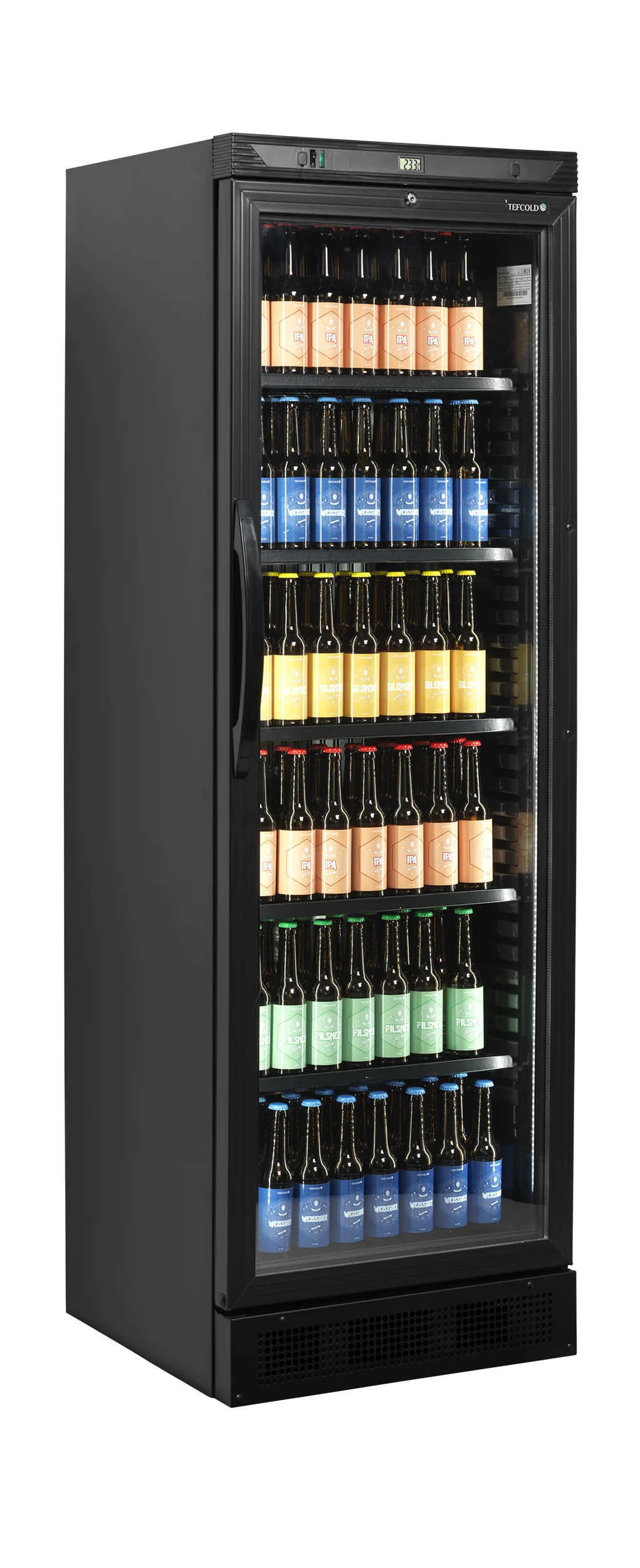 TEFCOLD CEV425 BLACK – Sort flaskekøleskab — 1