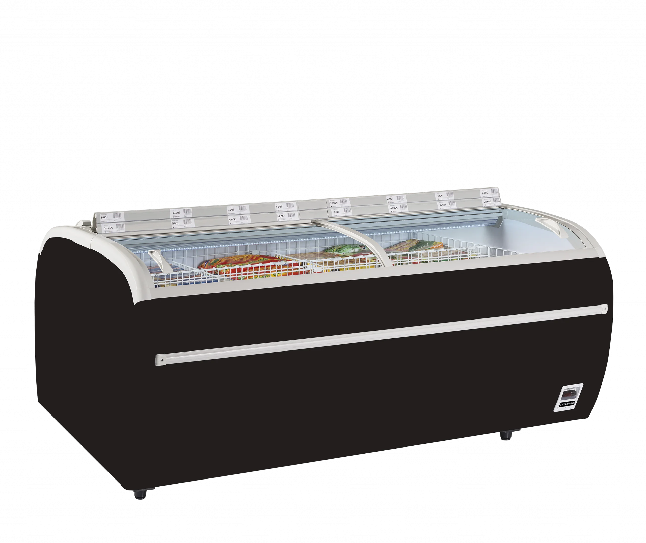 TEFCOLD TWIN 220B-CF – Supermarkedskøler / -fryser i sort