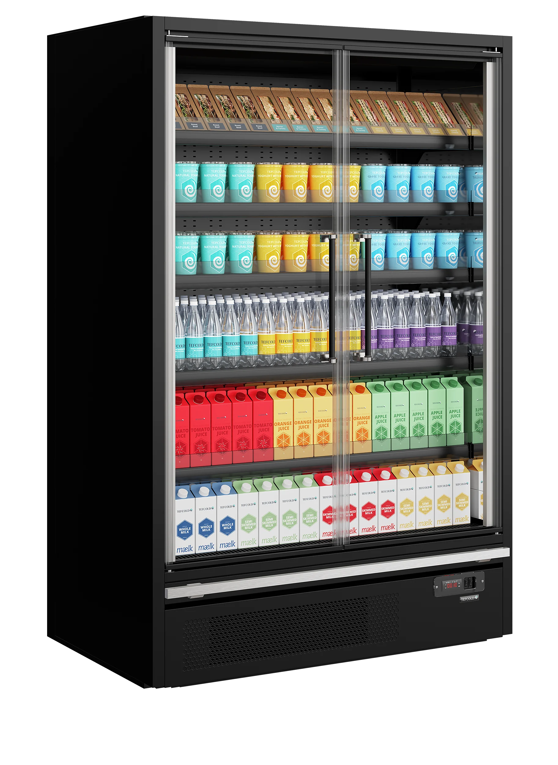 TEFCOLD Galaxy+ GP14FGD Maxi Black – Multideck køler til supermarked