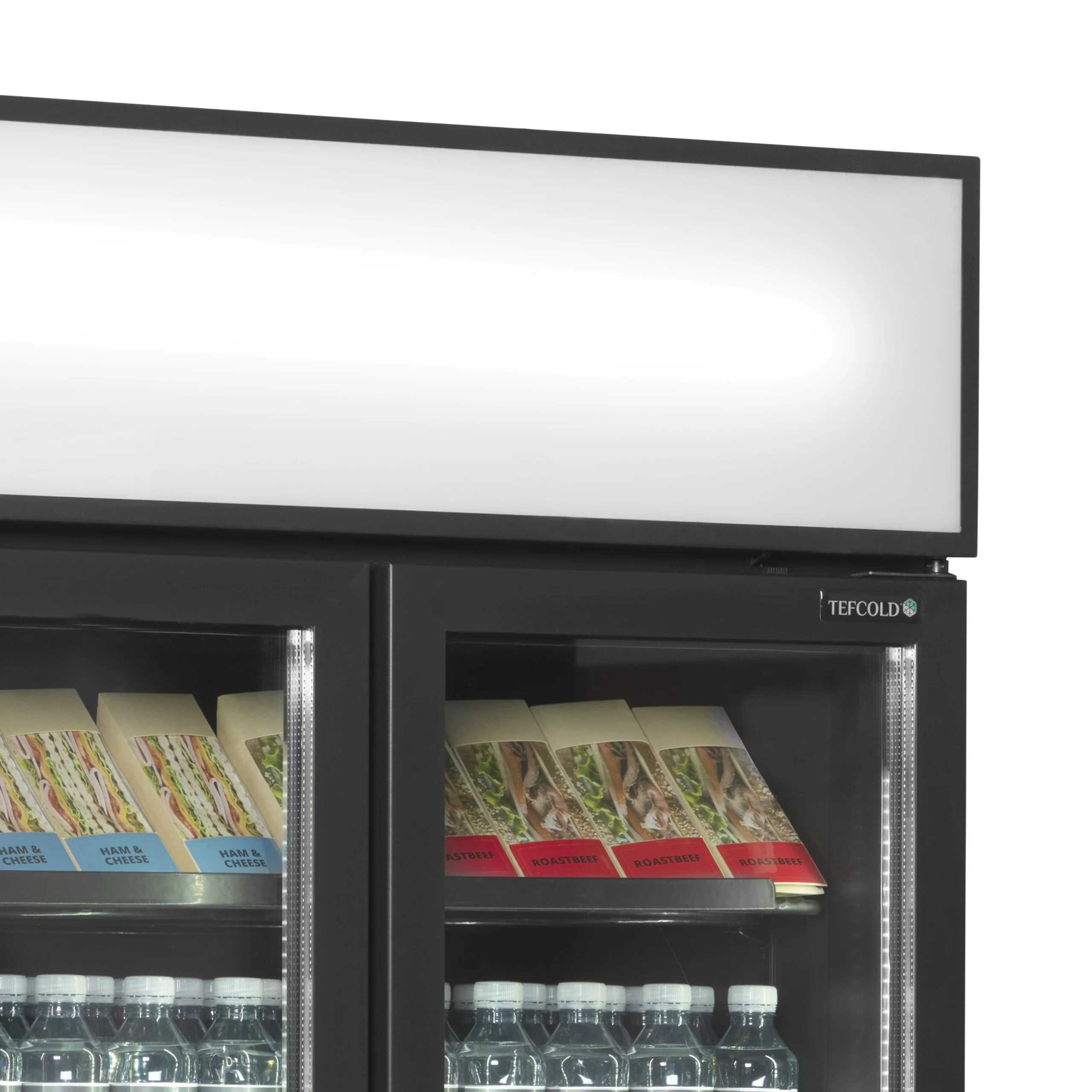 TEFCOLD FSC891H Black – Sort 2-dørs displaykøler med lystop