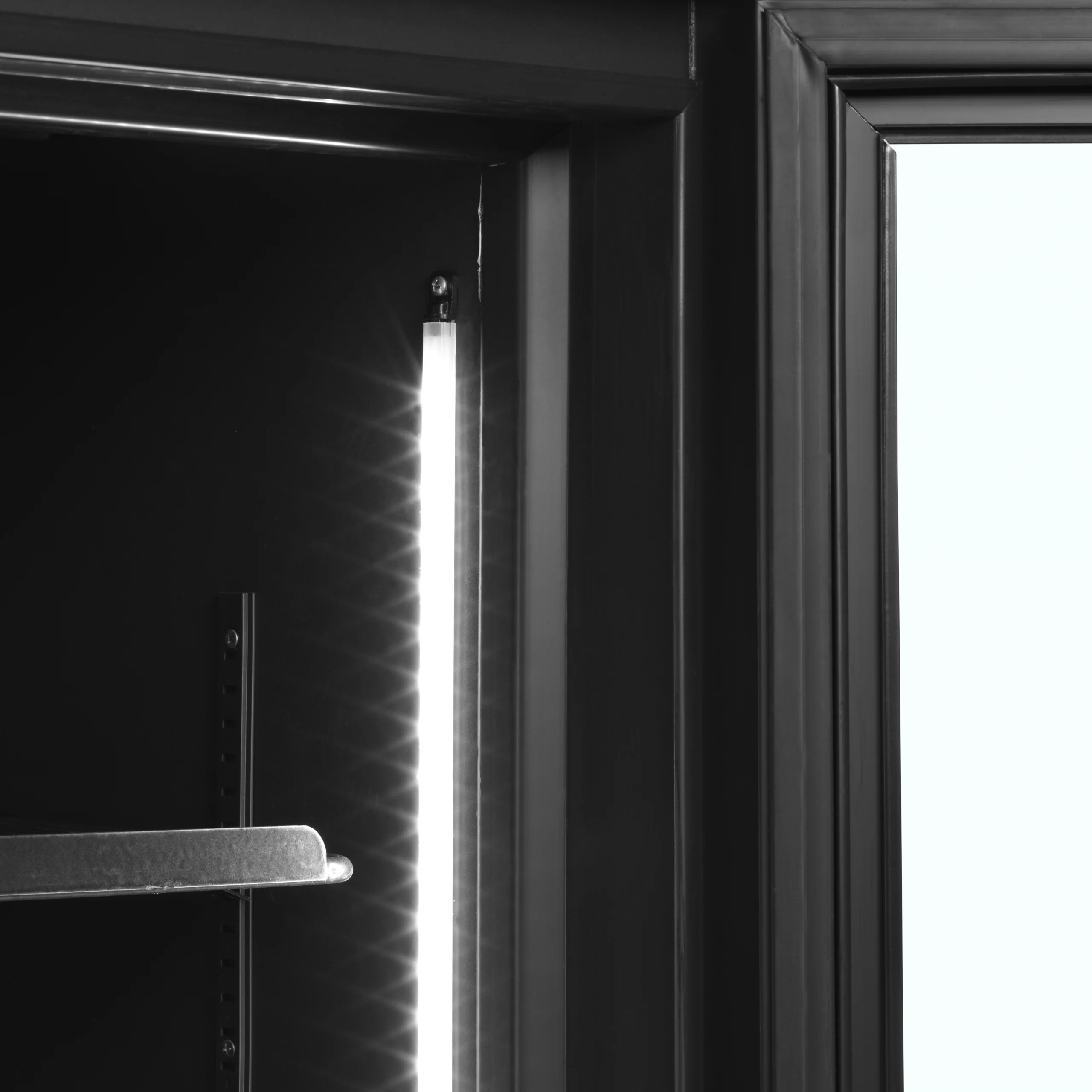 TEFCOLD FSC1000H BLACK – Sort 2-dørs displaykøler med lystop