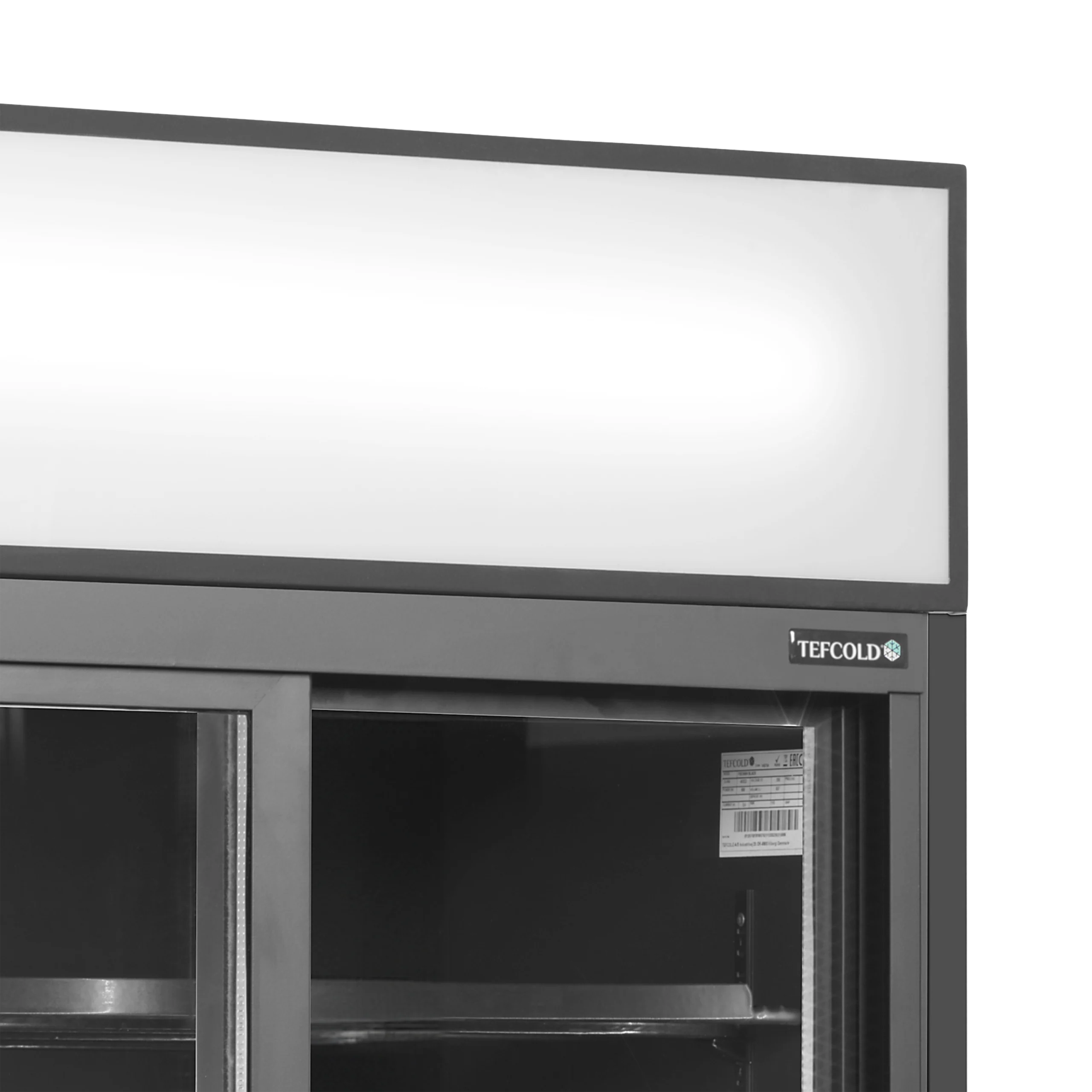 TEFCOLD FSC891S Black – Sort 2-dørs displaykøler med lystop