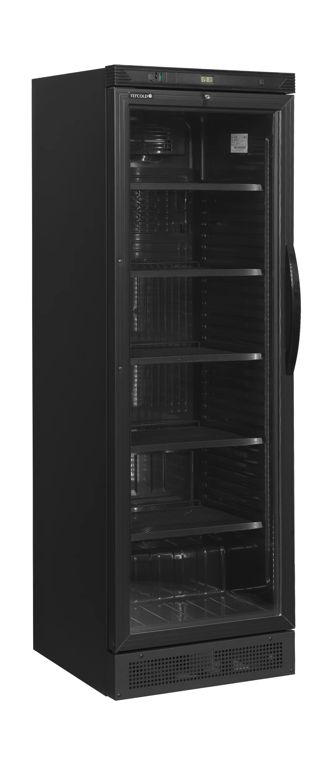 TEFCOLD CEV425 BLACK L/H – Flaskekøleskab, venstrehængt dør