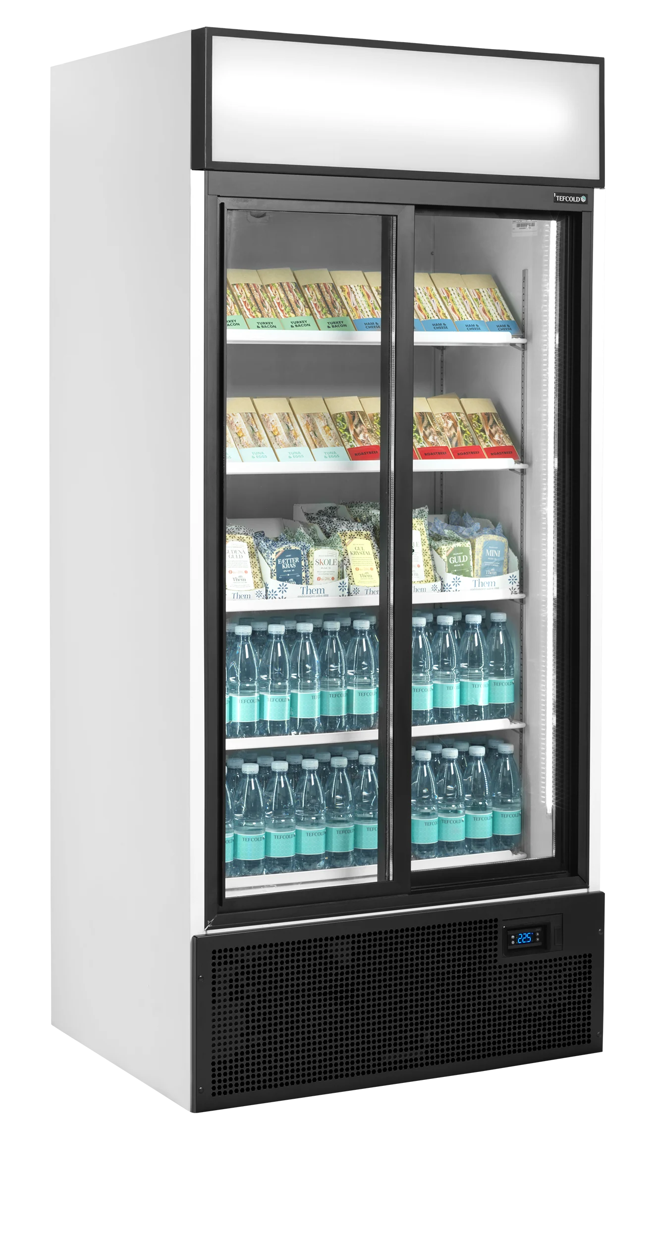 TEFCOLD FSC891S – 2-dørs displaykøler med lystop