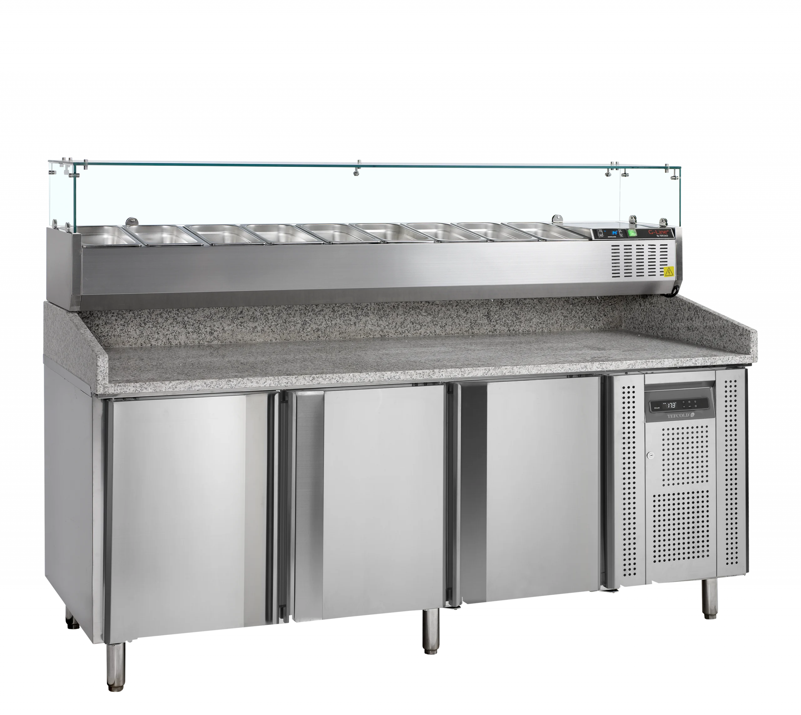 TEFCOLD PT1300 + GVC38-200 – Pizzabord inkl. opsats