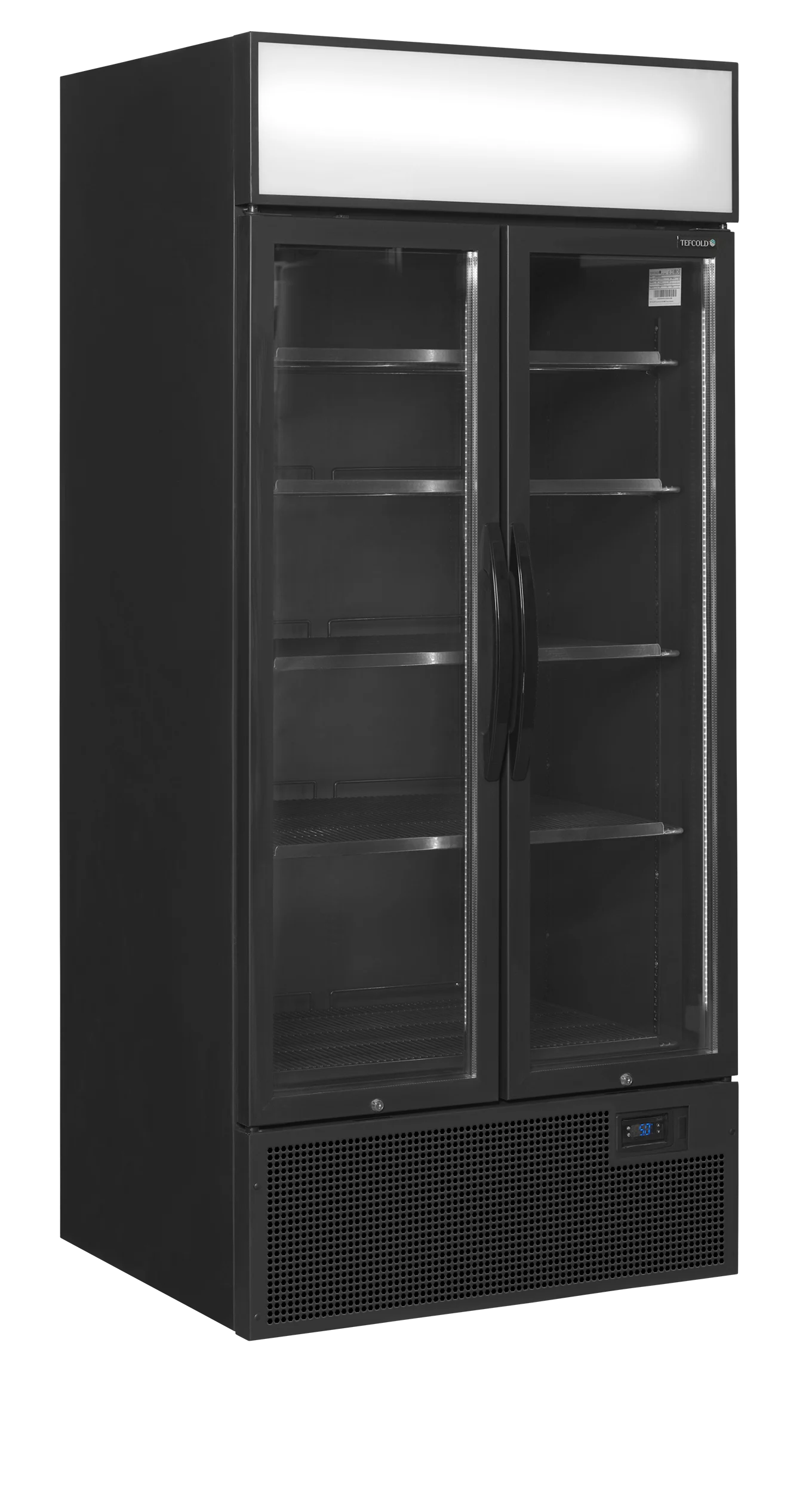TEFCOLD FSC891H Black – Sort 2-dørs displaykøler med lystop